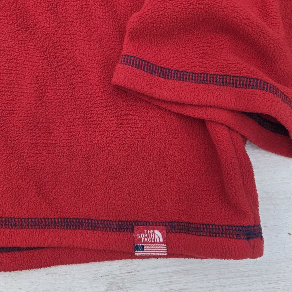 THE NORTH FACE 1/4 Zip Fleece RU14 Sochi Olympic American Flag Polartec Mens L - Picture 4 of 7